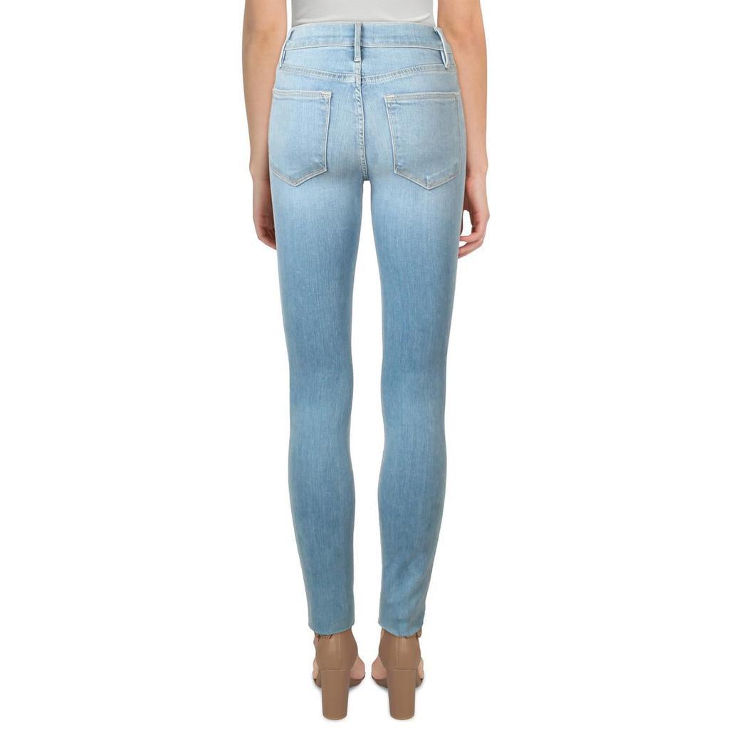 商品FRAME|Frame Denim Womens Destroyed Raw Hem Skinny Crop Jeans,价格¥135,第4张图片详细描述
