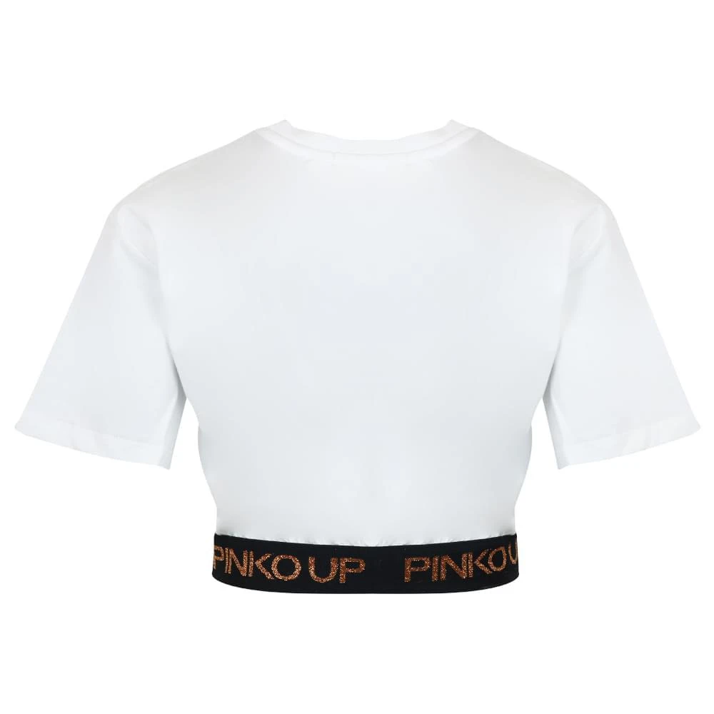商品PINKO|Off White Cropped T Shirt,价格¥109,第4张图片详细描述