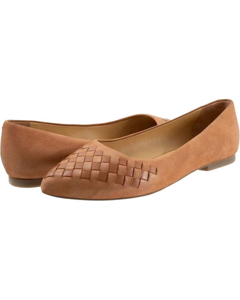 Estée Damen-Flats aus gewebtem Leder, spitze Zehenpartie, zum Hineinschlüpfen, ZAP1978 image 2