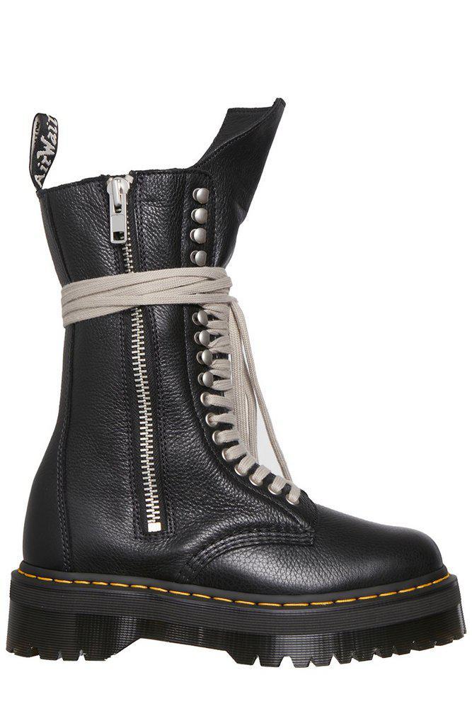 商品Rick Owens|Rick Owens X Dr. Martens Round Toe Lace-Up Boots,价格¥2863,第1张图片