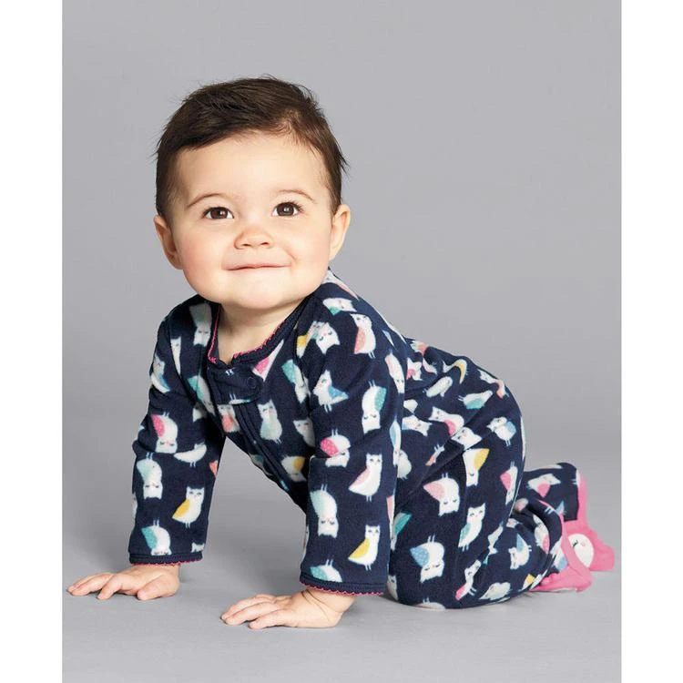商品Carter's|1-Pc. Owl-Print Footed Fleece Coverall, Baby Girls,价格¥67,第2张图片详细描述