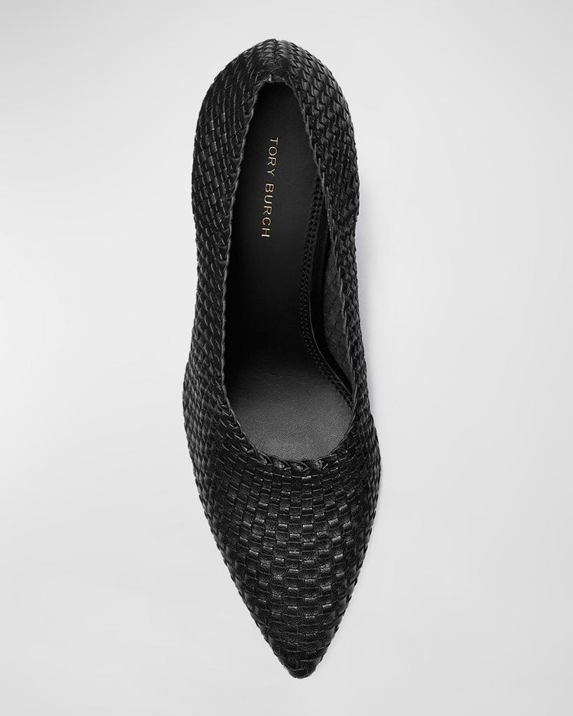 商品Tory Burch|Woven Leather High-Cut Pumps,价格¥3513,第5张图片详细描述