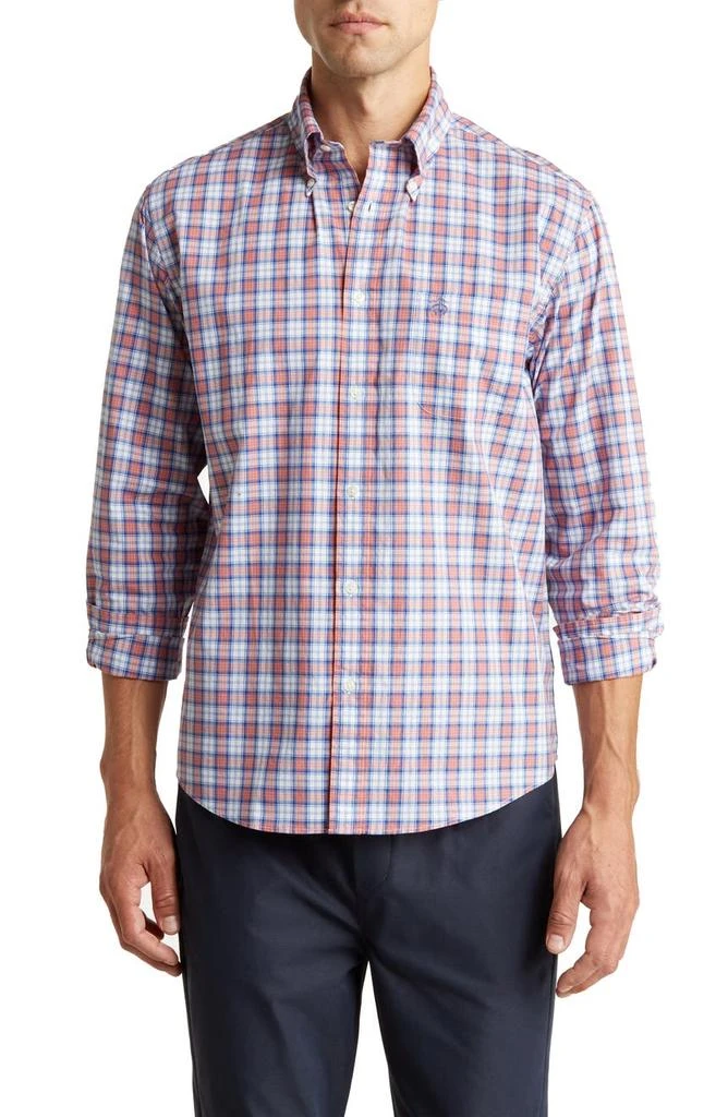 商品Brooks Brothers|Sport Fit Plaid Long Sleeve Yarn Dye Cotton Button-Down Shirt,价格¥413,第1张图片