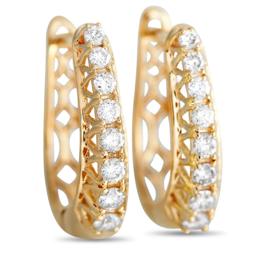 商品LB Exclusive|14K Yellow Gold 0.25 ct Diamond Huggie Earrings,价格¥3386,第1张图片