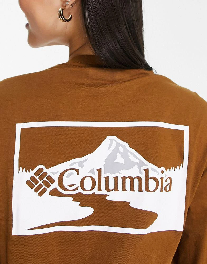 商品Columbia|Columbia Hopedale back print long sleeve t-shirt in brown Exclusive at ASOS,价格¥292,第3张图片详细描述