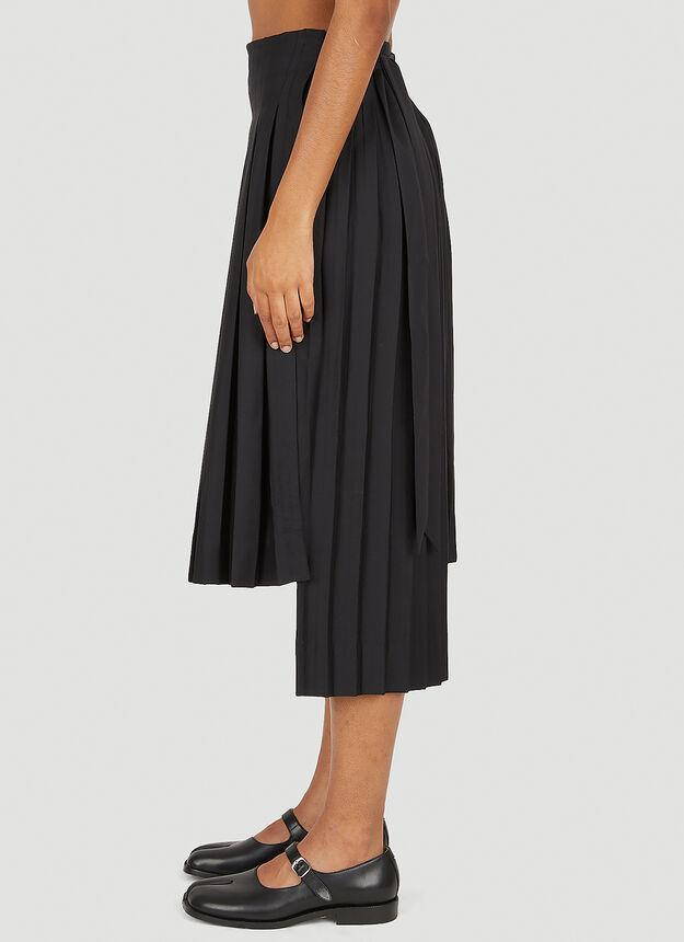 Pleated Apron Skirt in Black商品第3张图片规格展示