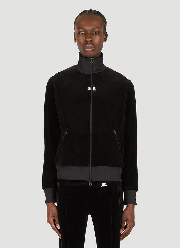 商品Courrèges|Zip Front Track Jacket in Black,价格¥1497,第1张图片