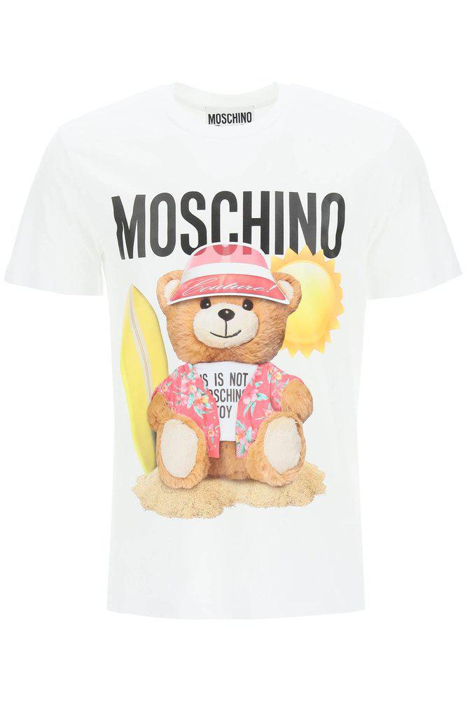Moschino Teddy Bear Printed Crewneck T-Shirt商品第1张图片规格展示