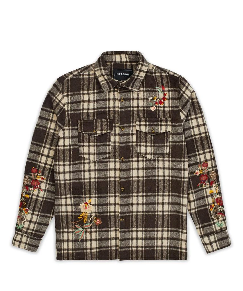 商品Reason Clothing|Botanic Embroidered Overshirt,价格¥38,第3张图片详细描述