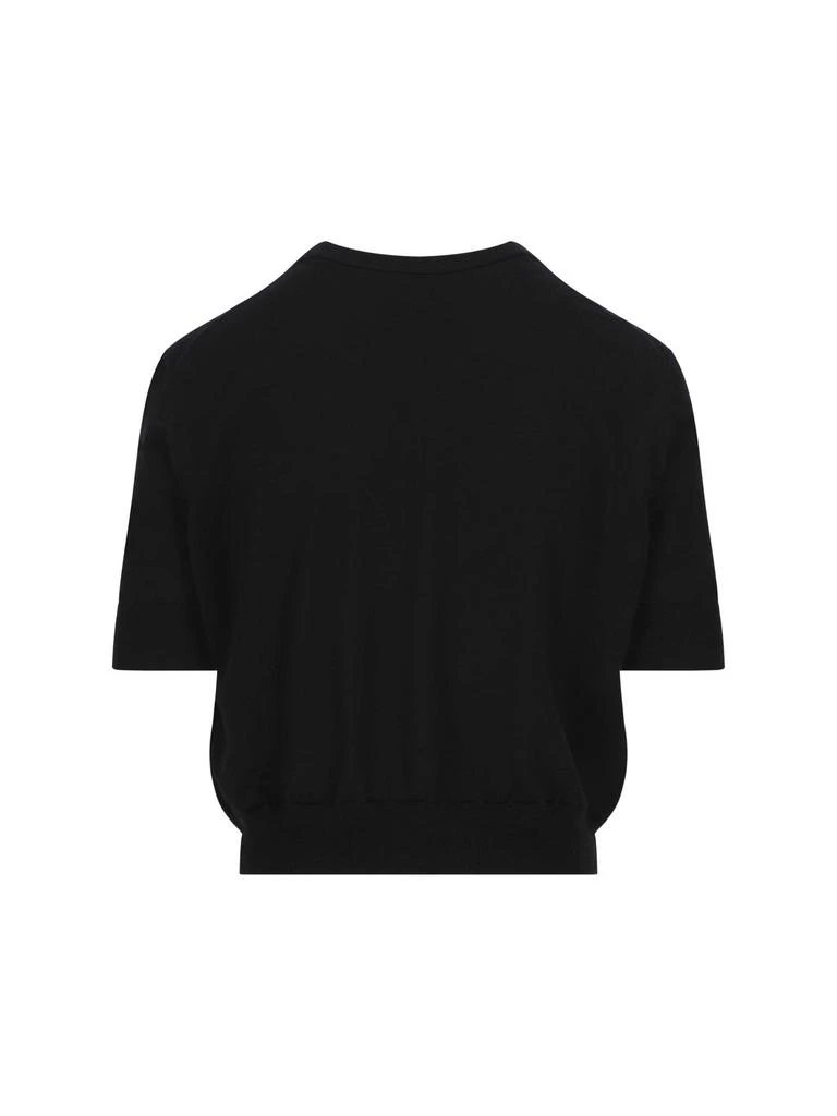 商品Gucci|Gucci Horsebit Logo Knit Short-Sleeved T-Shirt,价格¥6422,第2张图片详细描述