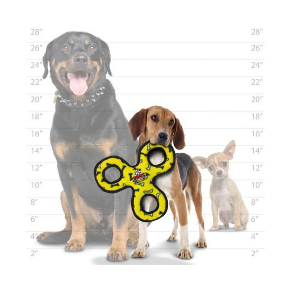 商品Tuffy|Jr 3WayTug Yellow Bone, Dog Toy,价格¥130,第3张图片详细描述