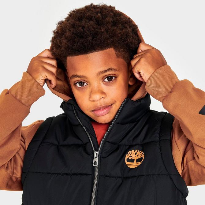 Boys' Timberland Full-Zip Hooded Hybrid Jacket商品第5张图片规格展示