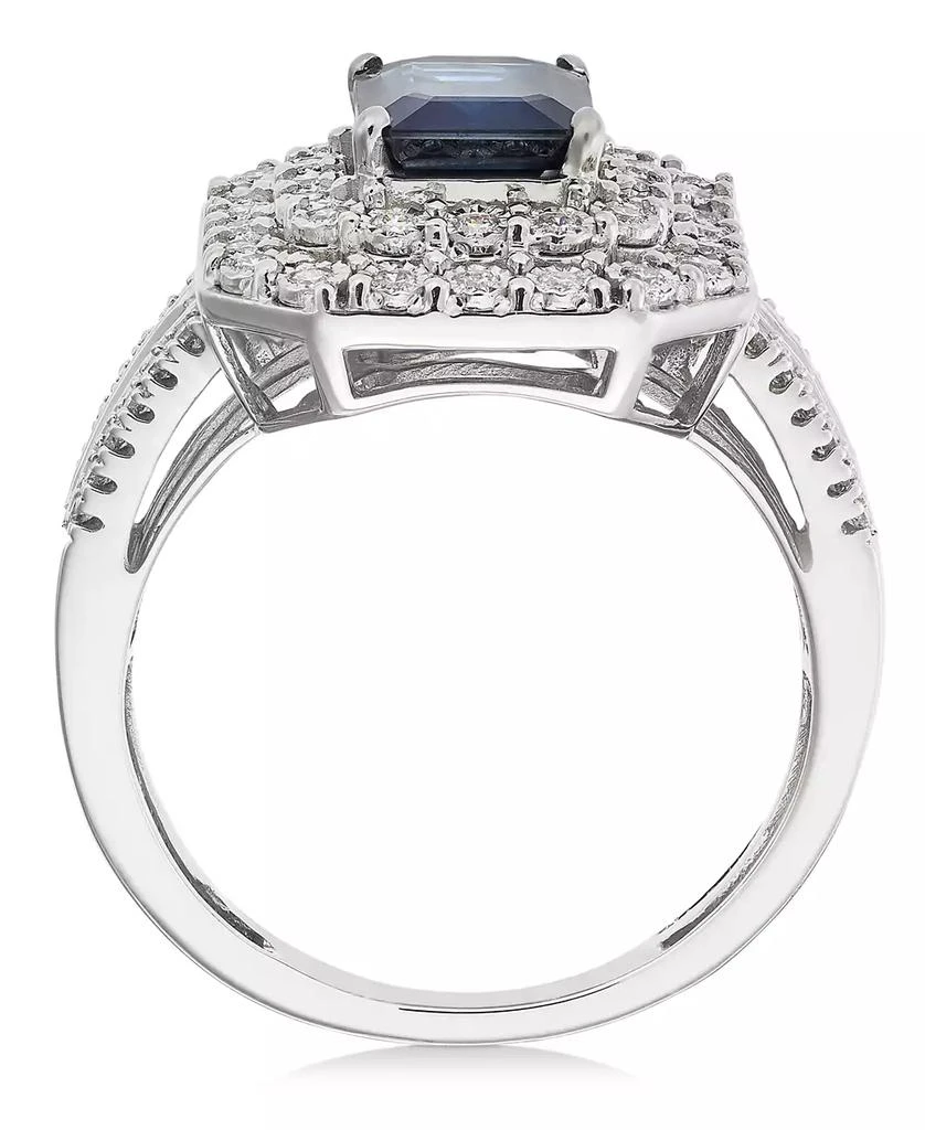 商品Effy|EFFY® Sapphire (1-1/2 ct. t.w) and Diamond (1/2 ct. t.w) Ring in 14K White Gold (Also Available In Tanzanite),价格¥8473,第4张图片详细描述