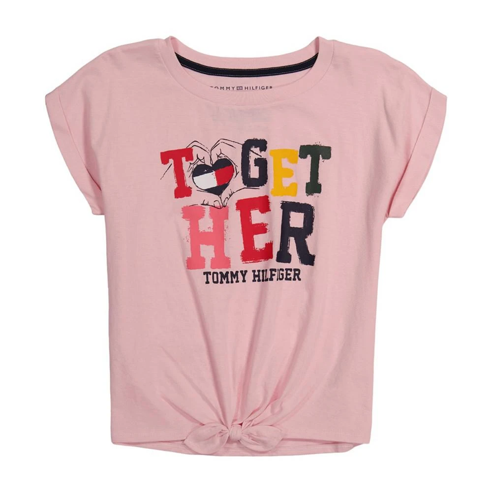 商品Tommy Hilfiger|Big Girls Together Tie-Front T-shirt,价格¥119,第1张图片