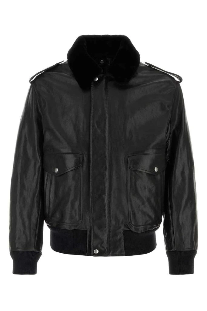 商品Prada|Prada Long-Sleeved Leather Jacket,价格¥36710,第1张图片