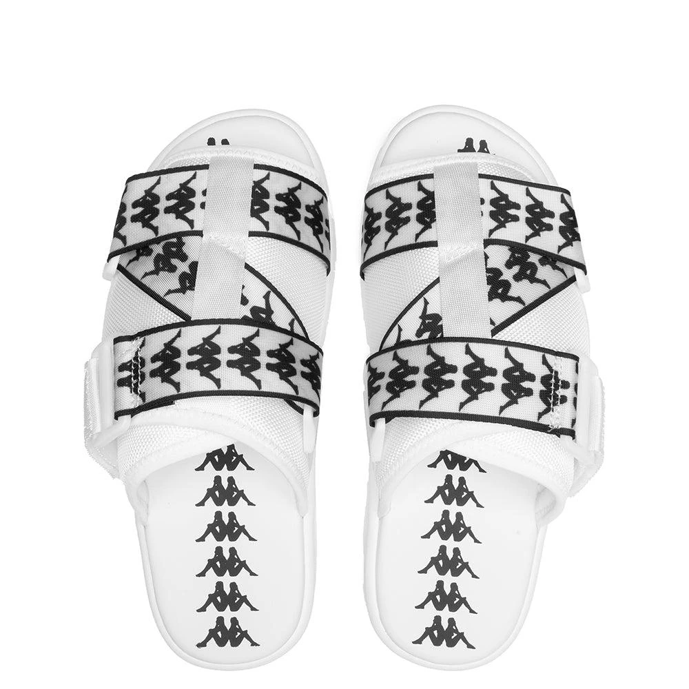 商品Kappa|222 Banda Mitel 1 Sandals - White/Black,价格¥427,第4张图片详细描述