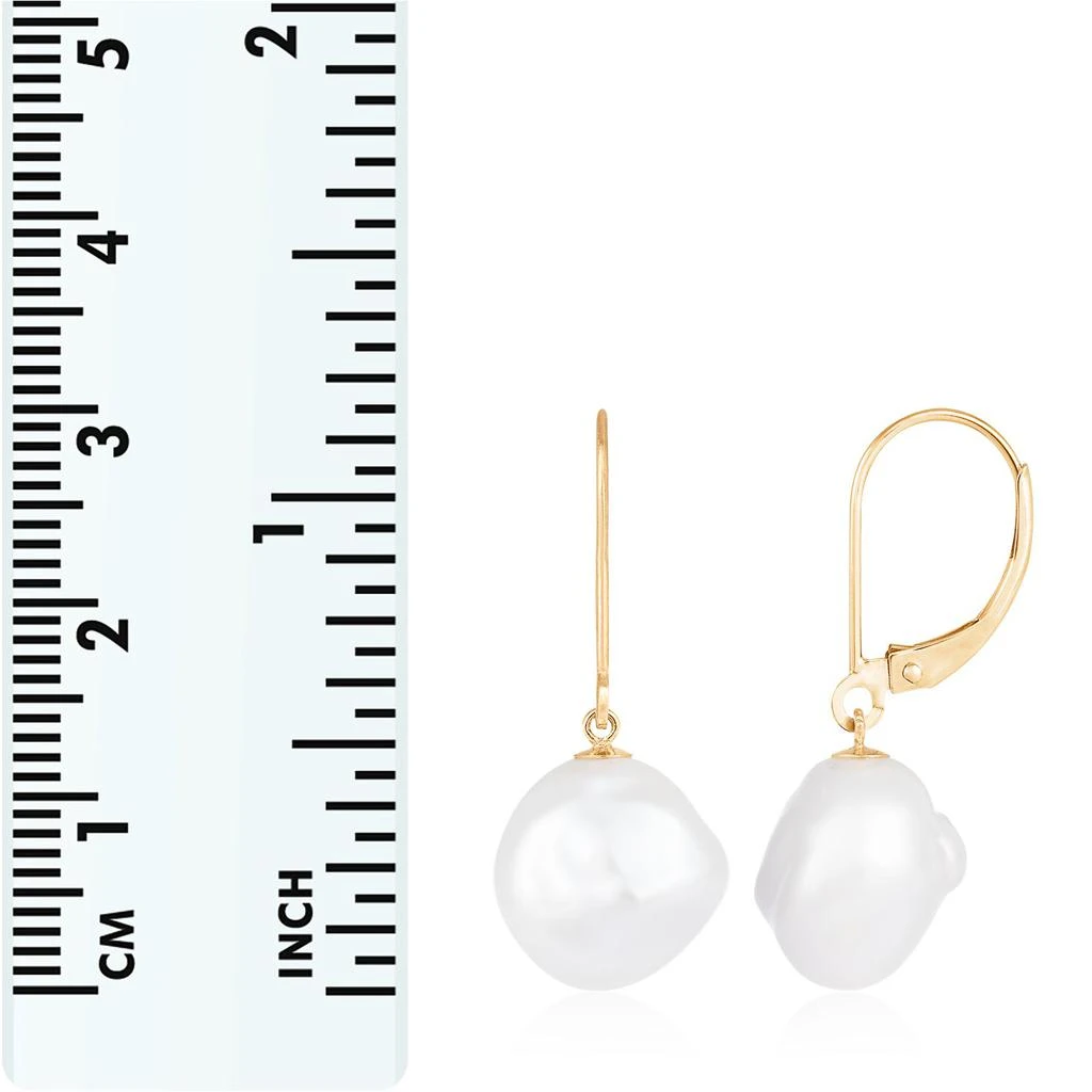 商品Splendid Pearls|14k Yellow Gold 10-11mm Pearl Earrings,价格¥1199,第2张图片详细描述