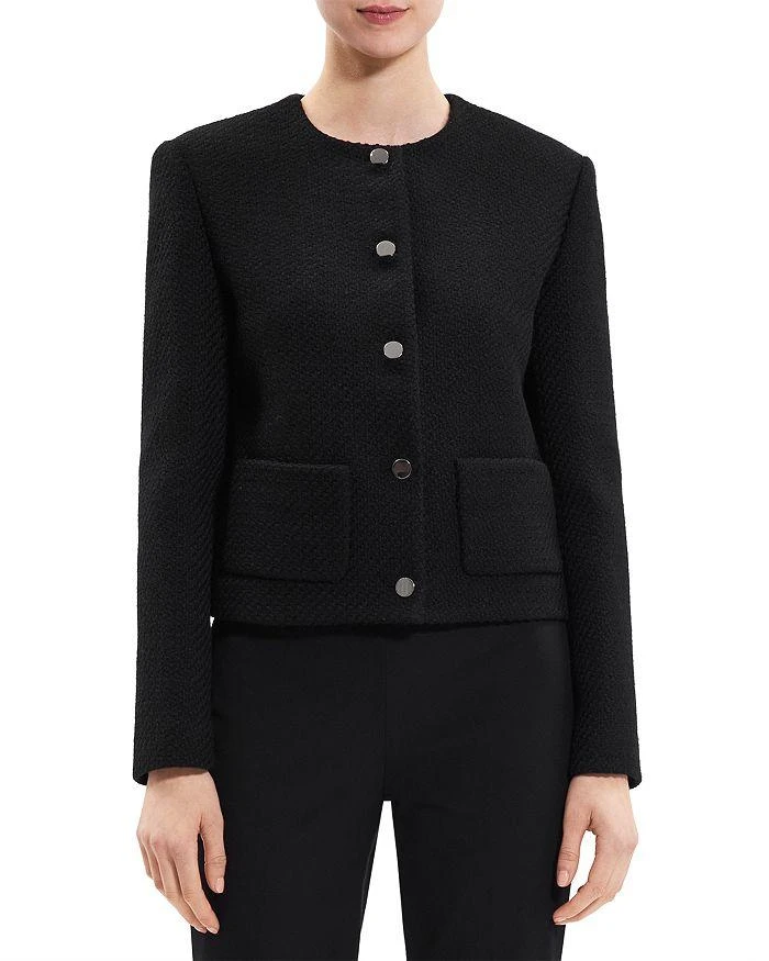 商品Theory|Tweed Cropped Jacket,价格¥1804,第1张图片详细描述