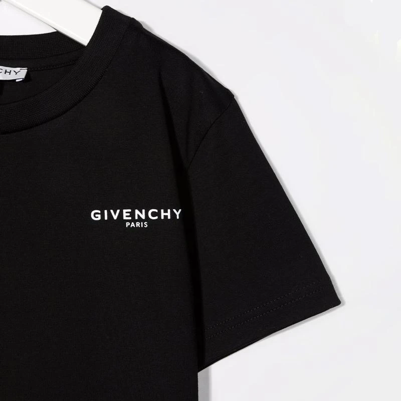 商品Givenchy|大童款 黑色圆领棉质短袖T恤【香港仓极速发货】,价格¥1421,第3张图片详细描述