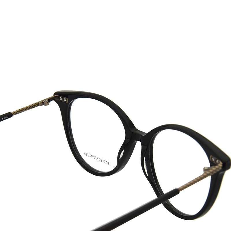 BOTTEGA VENETA 葆蝶家 格纹拼接镜框百搭女士平光镜 BV0105O-001 商品