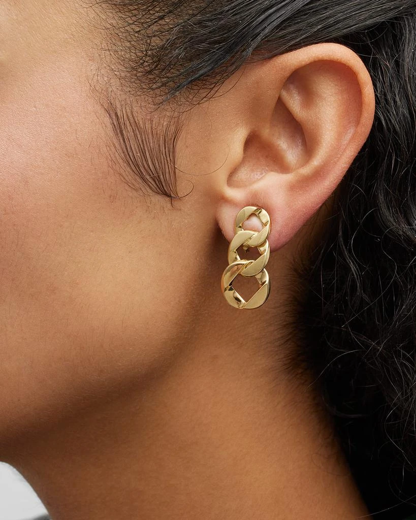 商品Verdura|18k Yellow Gold Piccolo Curb-Link Clip-On Earrings,价格¥31038,第2张图片详细描述