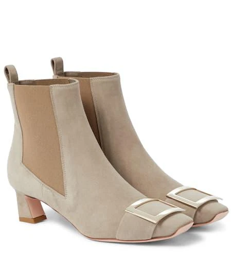 商品Roger Vivier|Chelsea Trompette绒面革及踝靴,价格¥10292,第1张图片