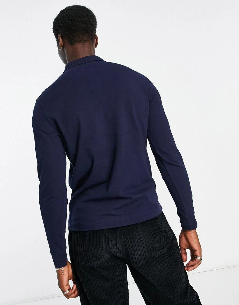 商品Lacoste|Lacoste long sleeve polo shirt in navy,价格¥594,第2张图片详细描述