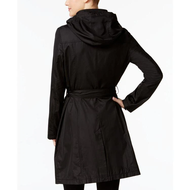 商品Tahari|Four-Pocket Belted Hooded Raincoat,价格¥973,第2张图片详细描述