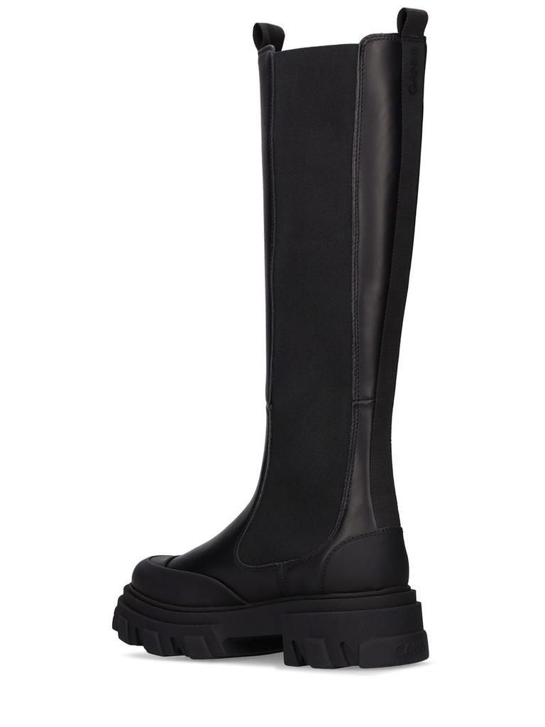 商品Ganni|50mm Leather Tall Boots,价格¥2890,第3张图片详细描述