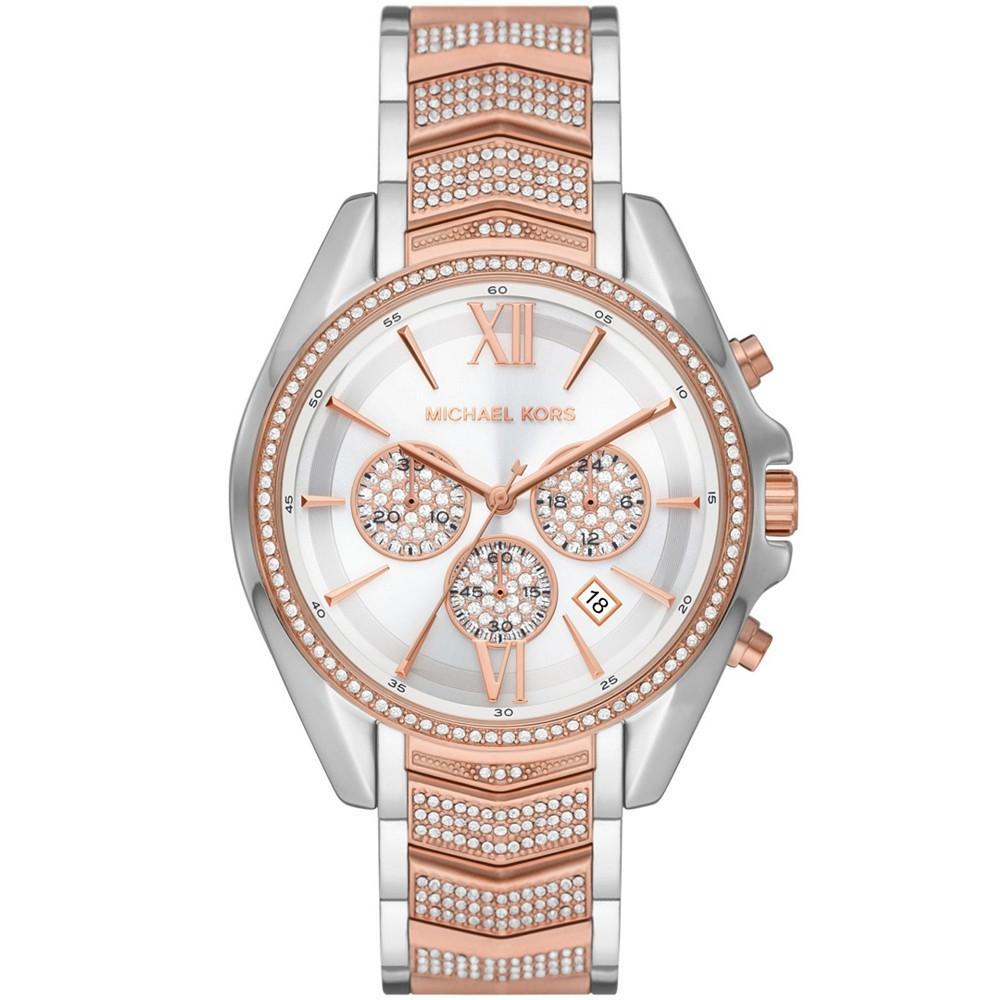 商品Michael Kors|Women's Whitney Chronograph Two-Tone Stainless Steel Bracelet Watch 44mm,价格¥2935,第1张图片