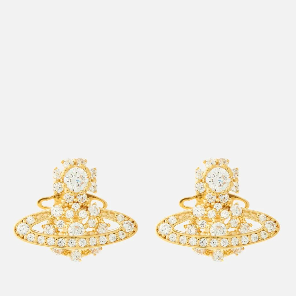 商品Vivienne Westwood|Vivienne Westwood Narcissa Gold-Tone Sterling Silver and Crystal Earrings,价格¥840,第1张图片