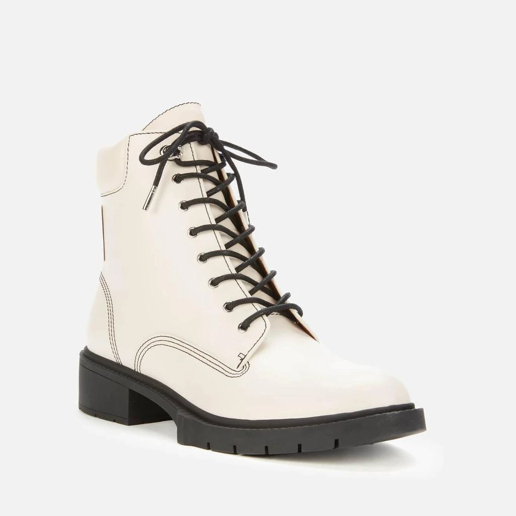 商品Coach|COACH WOMEN'S LORIMER LEATHER LACE UP BOOTS - CHALK,价格¥689,第2张图片详细描述