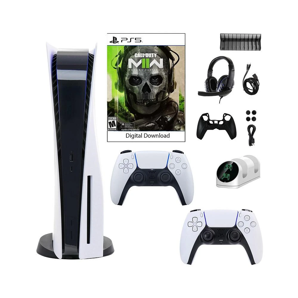 商品Playstation|5 Core Console with Call of Duty: Modern Warfare II with Accessories and DualSense Controller in White,价格¥6846,第1张图片
