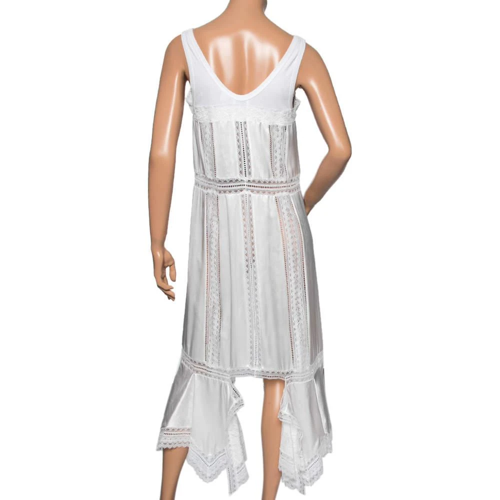 商品[二手商品] Burberry|Burberry White Satin Silk & Chantilly Lace Sleeveless Slip Dress S,价格¥6802,第3张图片详细描述