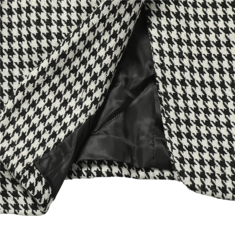 SANDRO 女士格纹棉质西服外套 AG10231054-BLACK 商品