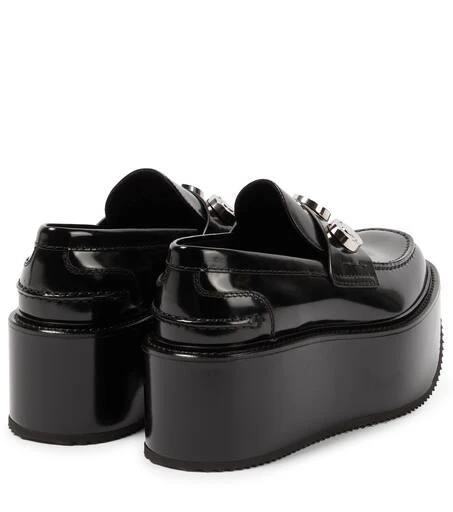 商品Burberry|缀饰皮革坡跟乐福鞋,价格¥5520,第3张图片详细描述
