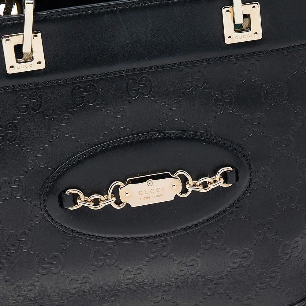 商品[二手商品] Gucci|Gucci Black Guccissima Leather Medium Punch Tote,价格¥4952,第5张图片详细描述