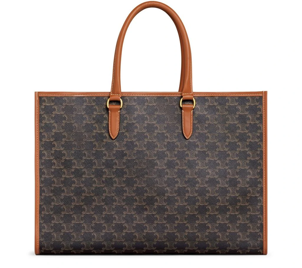 商品Celine|Horizontal cabas in Triomphe canvas and calfskin,价格¥17214,第3张图片详细描述