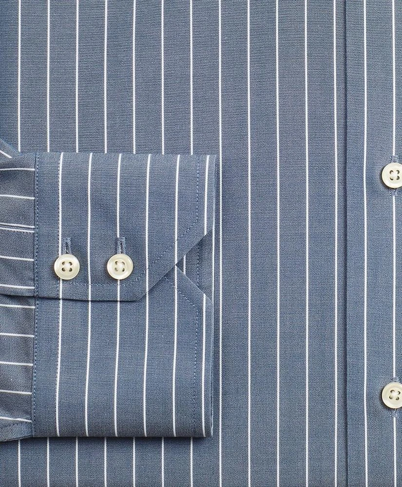 商品Brooks Brothers|Stretch Regent Regular-Fit Dress Shirt, Non-Iron Pinstripe,价格¥412,第3张图片详细描述