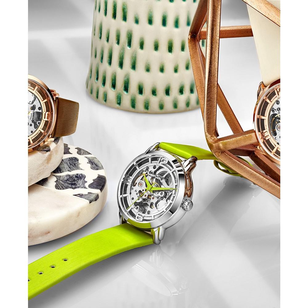 商品Stuhrling|Women's Automatic Beige Genuine Leather Strap Watch 40mm,价格¥1070,第4张图片详细描述