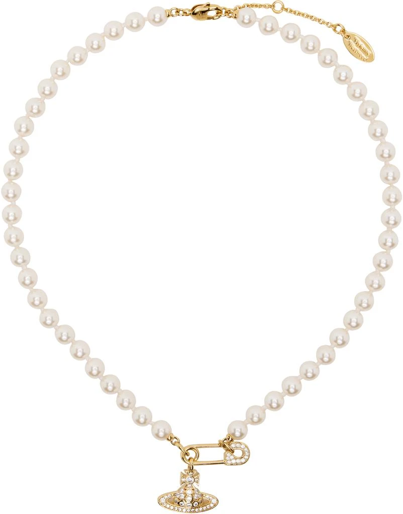 商品Vivienne Westwood|Gold & White Lucrece Faux-Pearl Necklace,价格¥2811,第1张图片