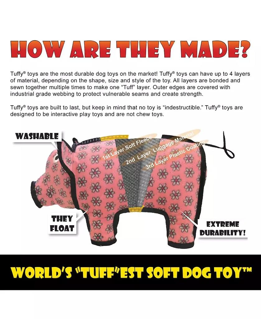 商品Tuffy|Ultimate Boomerang Yellow Bone, 2-Pack Dog Toys,价格¥216,第4张图片详细描述