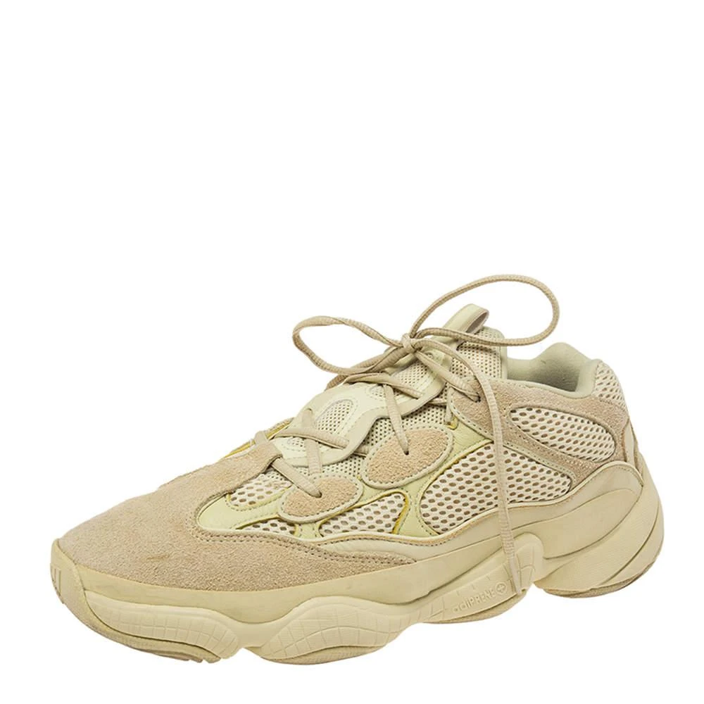 商品[二手商品] YEEZY|Yeezy x adidas Lime Yellow Suede And Mesh Yeezy 500 Sumoye Sneakers Size 45 1/3,价格¥1470,第1张图片