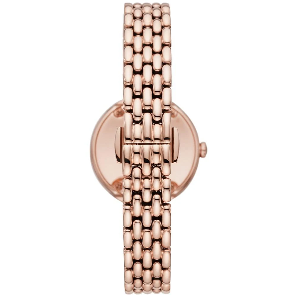 商品Emporio Armani|Women's Rose Gold-Tone Stainless Steel Bracelet Watch 30mm,价格¥2582,第3张图片详细描述