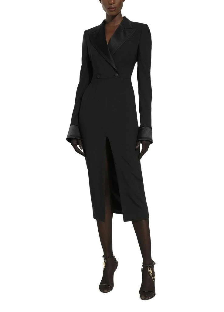 商品Dolce & Gabbana|弹力羊毛长袍式中长披风连衣裙,价格¥26814,第2张图片详细描述