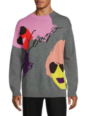 商品Kenzo|Graphic Wool Blend Sweater,价格¥2251,第1张图片