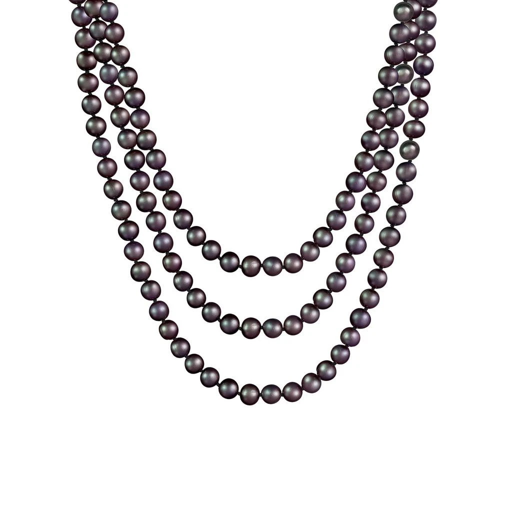 商品Splendid Pearls|Endless Pink 80" Freshwater Pearl Necklace,价格¥403,第3张图片详细描述