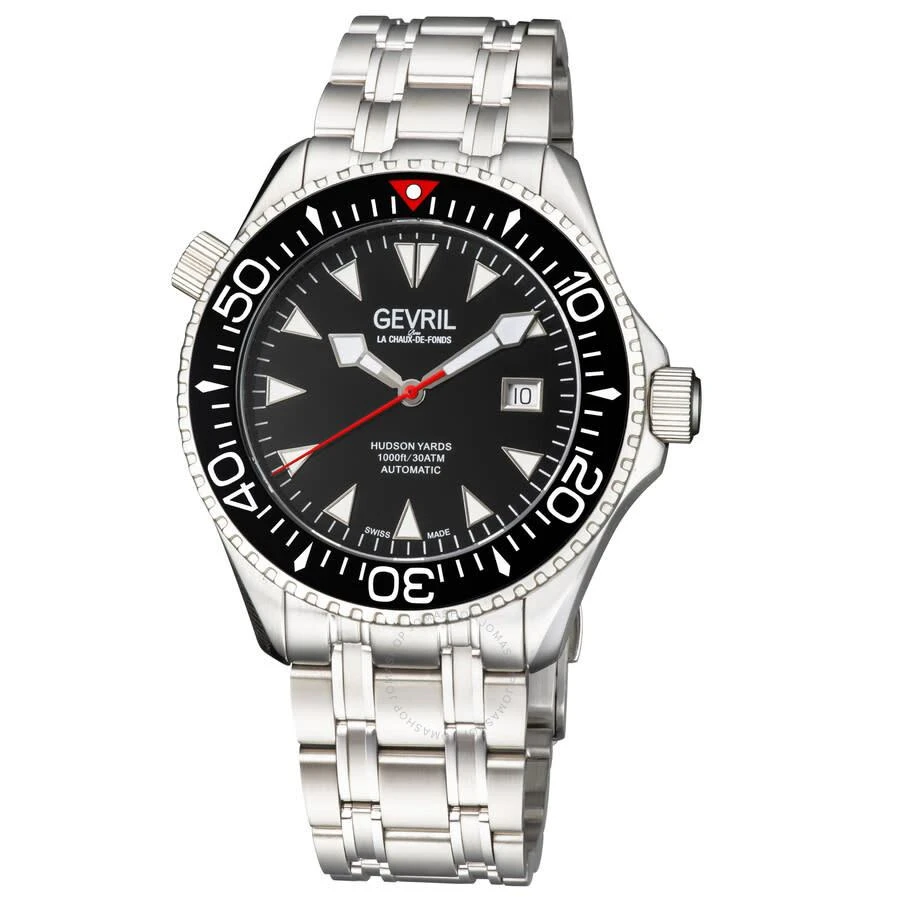 商品Gevril|Hudson Yards Automatic Black Dial Men's Watch 48800,价格¥9698,第1张图片