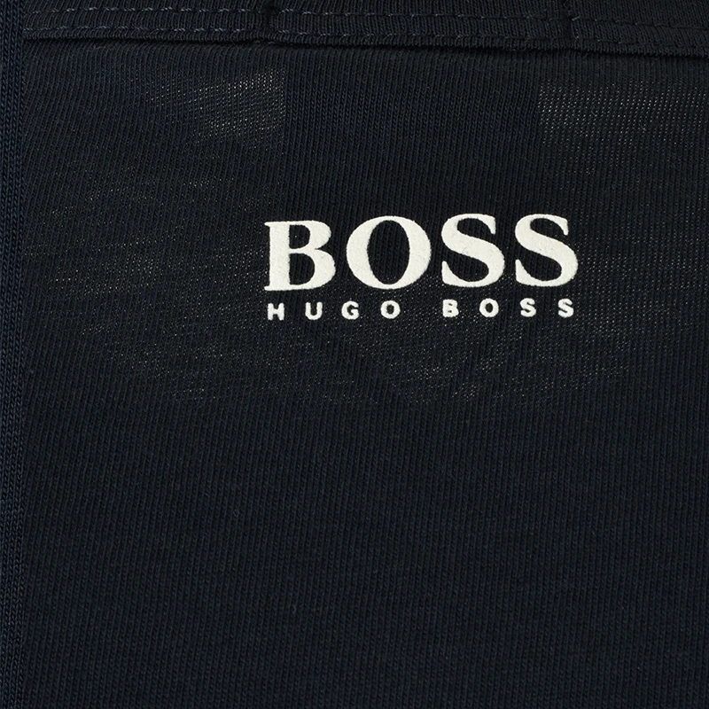 Hugo Boss 雨果博斯 男士深蓝色白字棉质短袖T恤 TEE1-50383429-410 商品