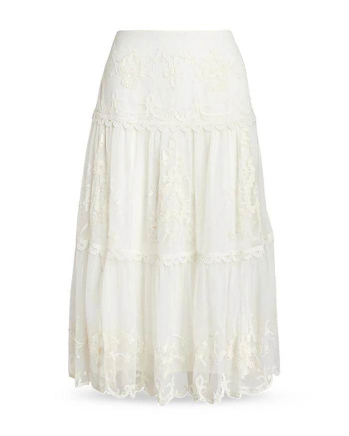 Embroidered Mesh Tiered Skirt 商品